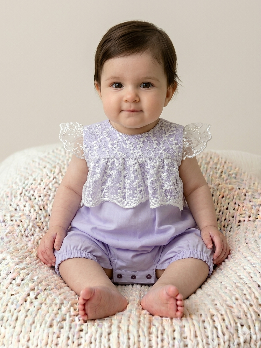 Vestido Lunita 3M — Modelo 2 — Lunita Blanca