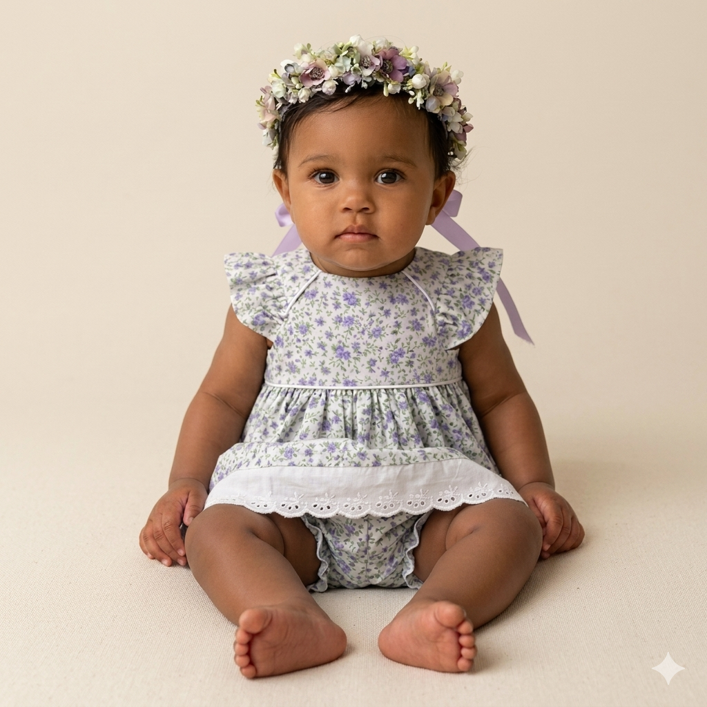Vestido Lunita 3M — Modelo 4 — Lunita Blanca