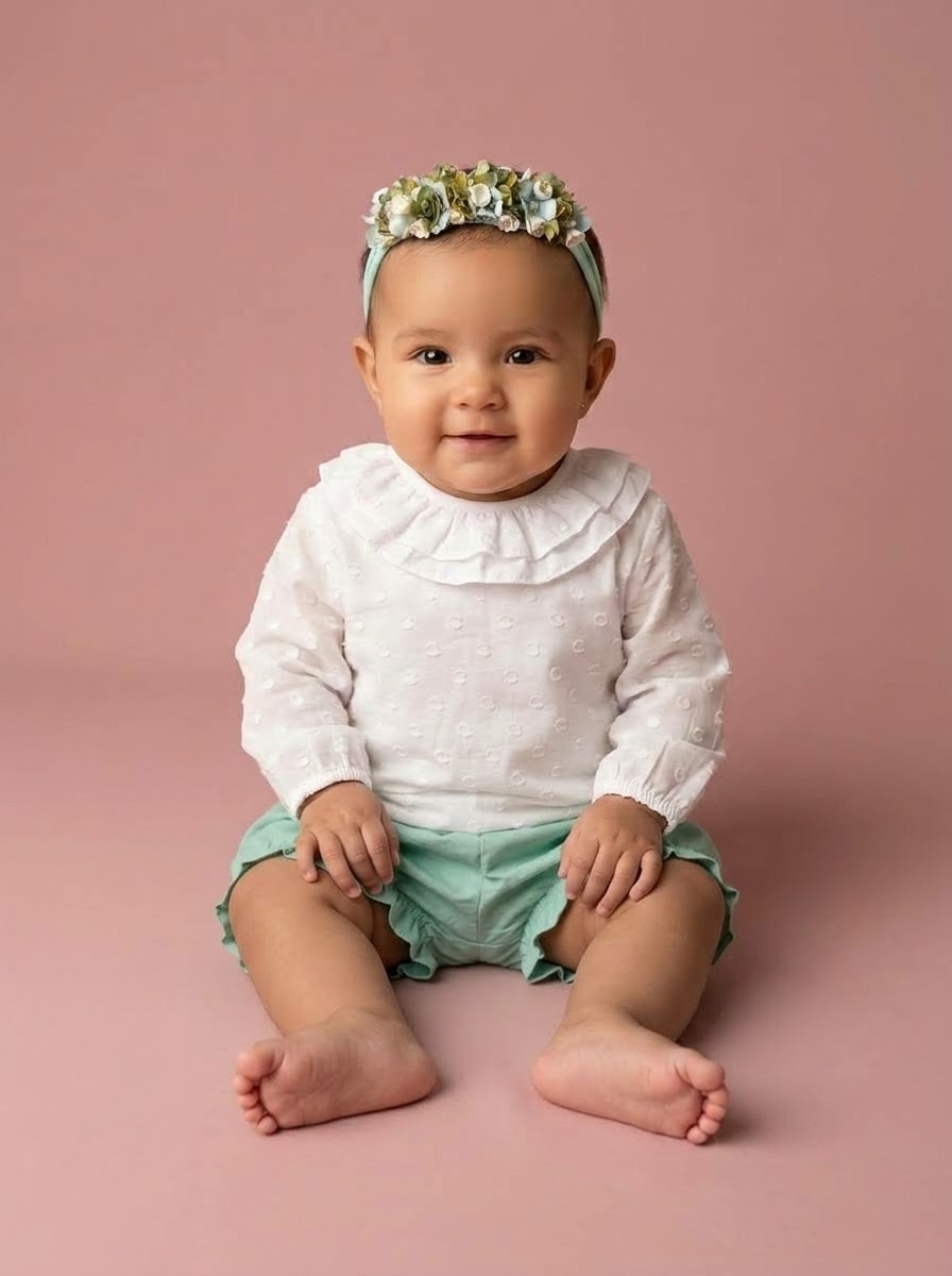 Vestido Lunita 6M — Modelo 2 — Lunita Blanca