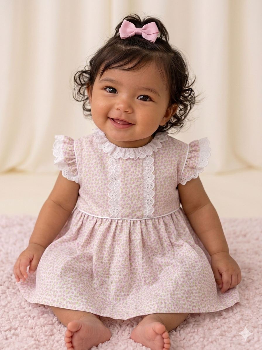 Vestido Lunita 9M — Modelo 3 — Lunita Blanca