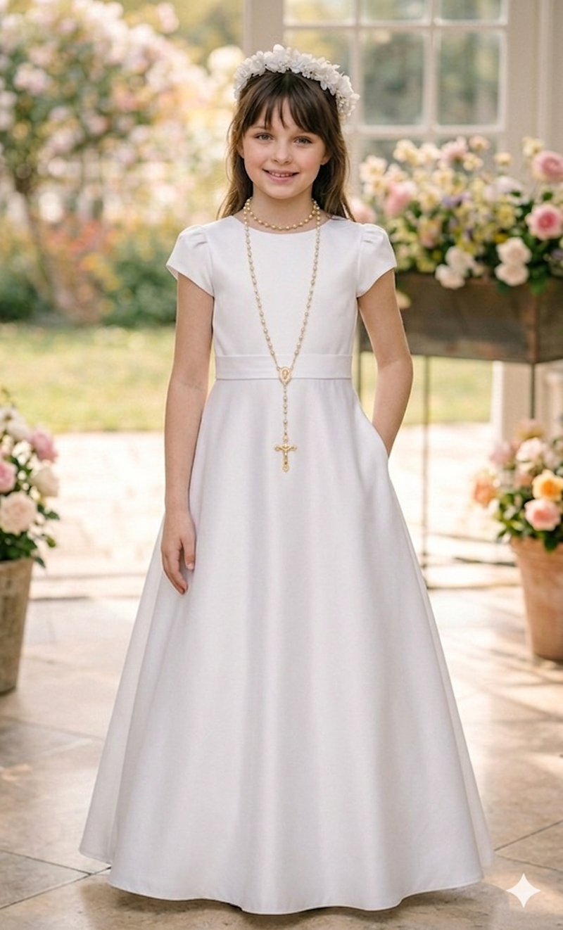 Mod. Alba — Vestido Primera Comunión Lunita Blanca