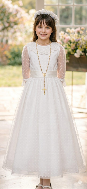 Mod. Celeste — Vestido Primera Comunión Lunita Blanca